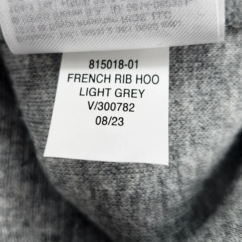 Banana Republic French‎ Rib Hoodie Mens Medium Light Grey Pullover 815018-01-1
